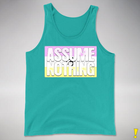 Assume Nothing Twink Pride Flag Premium Tank Top - Teal